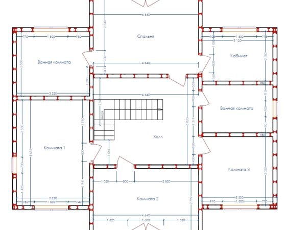 Планировка 2 этажа проекта дома "Шерлок"