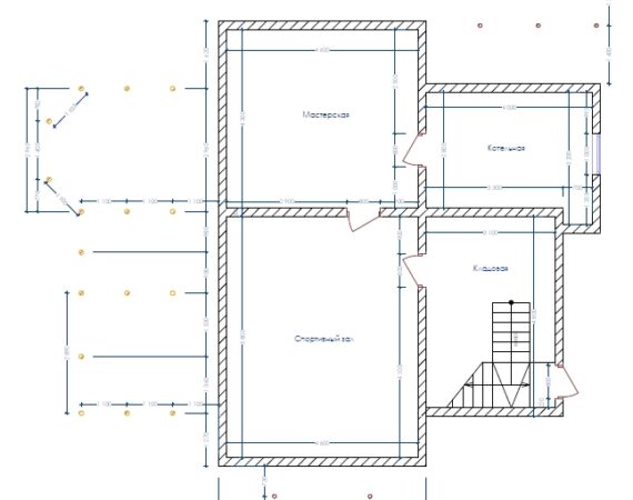 Проект дома Шерлок. Планировка цокольного этажа