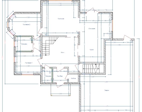 Проект дома Шерлок. Планировка первого этажа